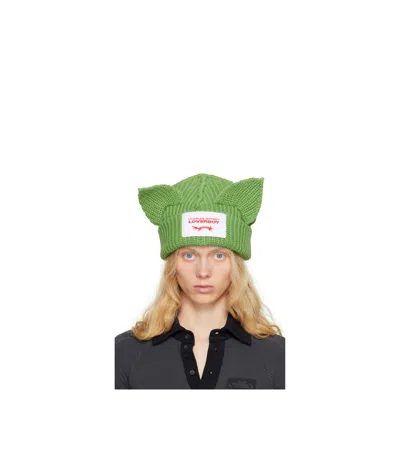 Charles Jeffrrey Loverboy Chunky Ears Beanie In Green