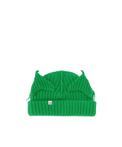 Charles Jeffrrey Loverboy Chunky Ears Beanie Hat In Green