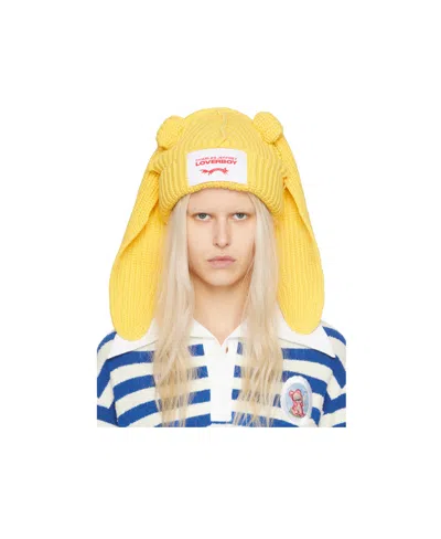 Charles Jeffrrey Loverboy Chunky Rabbit Beanie In Yellow