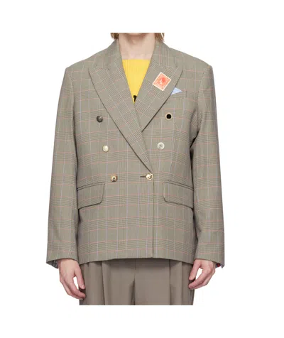 Charles Jeffrrey Loverboy Edinburgh Blazer In Welsh Check