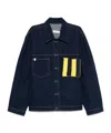 Charles Jeffrrey Loverboy Knitted-patch Denim Jacket In Black
