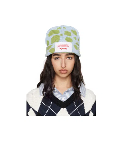 Charles Jeffrrey Loverboy Loverboy Beanie In Blue/green Dots