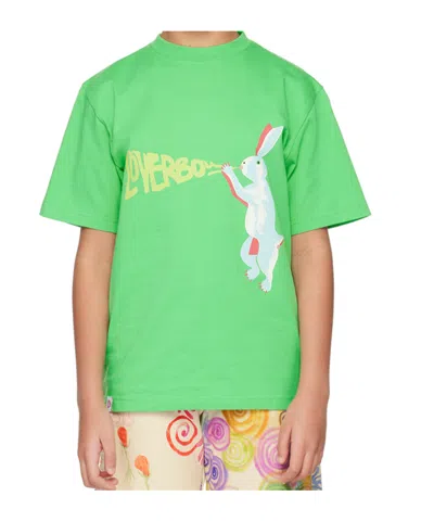 Charles Jeffrrey Loverboy Open-necked Black Shirt In Green