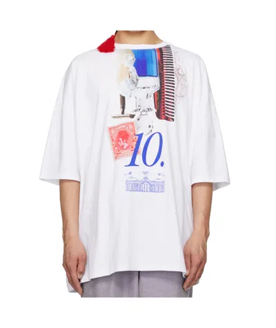 Charles Jeffrrey Loverboy Oversized '10' Year T-shirt In White