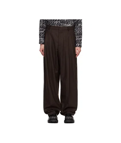 Charles Jeffrrey Loverboy Pleated Trousers In Black