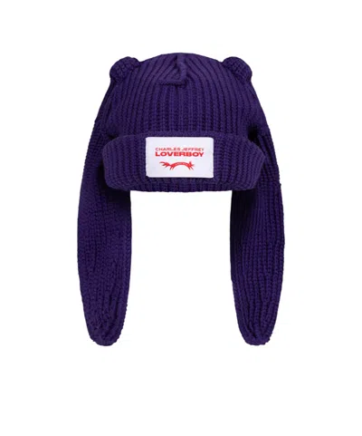 Charles Jeffrrey Loverboy Rabbit Beanie In Purple