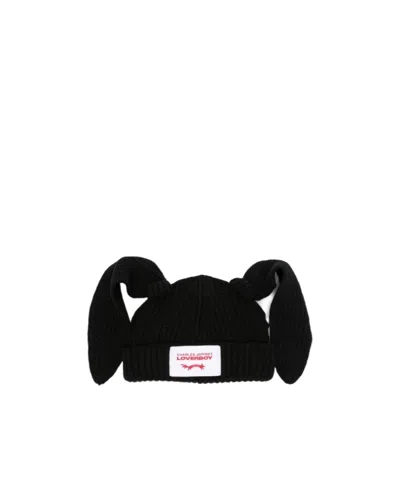 Charles Jeffrrey Loverboy Rabbit Chunky-knit Beanie In Black