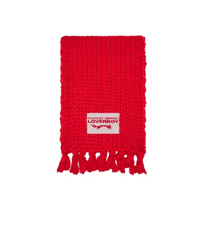 Charles Jeffrrey Loverboy Rectangular Scarf In Red