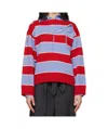 Charles Jeffrrey Loverboy Slash Stripe Sweater In Red