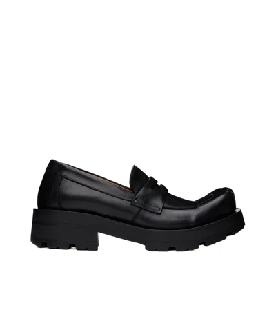 Charles Jeffrrey Loverboy Square Head Loafer Shoes In Black