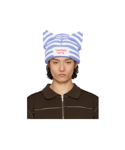 Charles Jeffrrey Loverboy Striped Beanie In Black