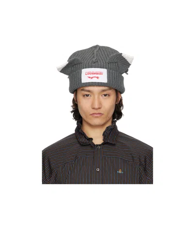 Charles Jeffrrey Loverboy Thick Ear Beanie In Black