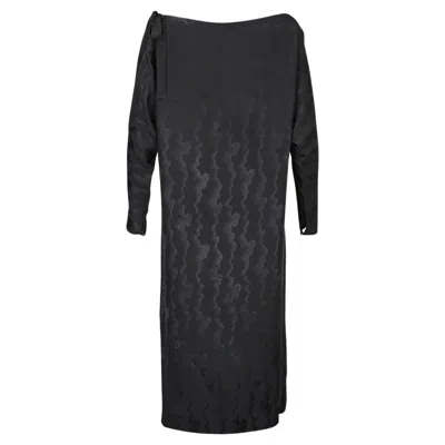 Pre-owned Charles Jourdan 1980s  Black Cold Shoulder Dress