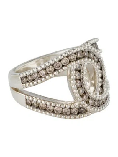 Pre-owned Charles Krypell 1.27ctw Diamond Eclipse Ring In Multi