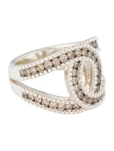 Pre-owned Charles Krypell 1.27ctw Diamond Eclipse Ring In Multi