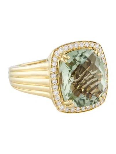 Pre-owned Charles Krypell 18k Amethyst & Diamond Cocktail Ring In Multi