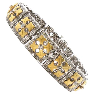 Pre-owned Charles Krypell Charles Ktypell Gold And Diamond Bracelet In Multi