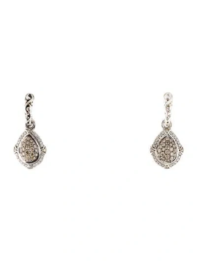 Pre-owned Charles Krypell Diamond Drop Earrings In Multi