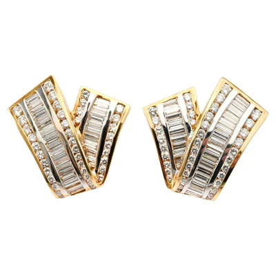 Pre-owned Charles Krypell Diamond Earrings In Multi