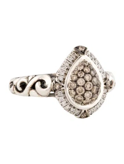 Pre-owned Charles Krypell Diamond Pavé Cocktail Ring In Multi
