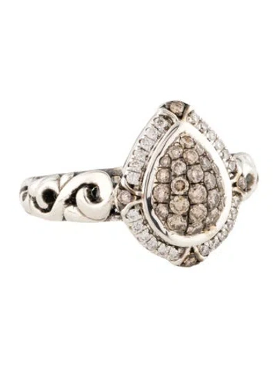 Pre-owned Charles Krypell Diamond Pavé Cocktail Ring In Multi
