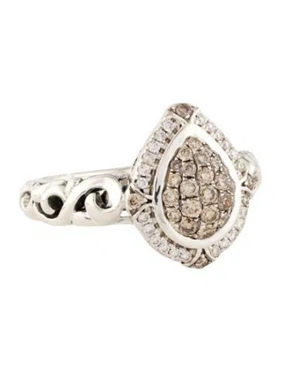 Pre-owned Charles Krypell Diamond Pavé Cocktail Ring In Multi