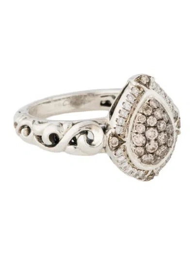 Pre-owned Charles Krypell Diamond Pavé Cocktail Ring In Multi
