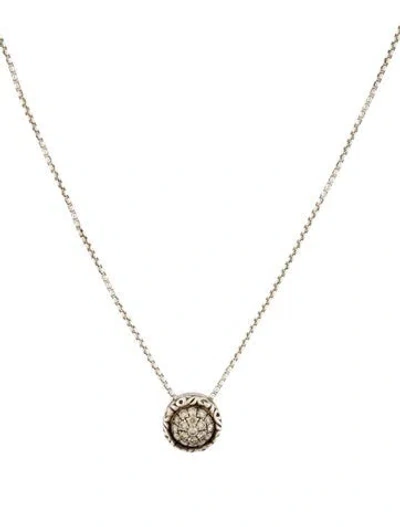 Pre-owned Charles Krypell Diamond Pendant Necklace, 16" In Multi