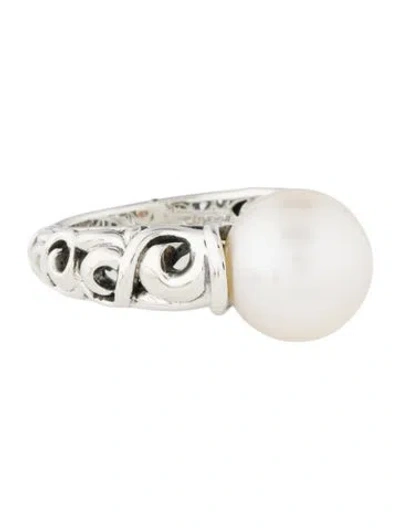 Pre-owned Charles Krypell Pearl Cocktail Ring In Multi