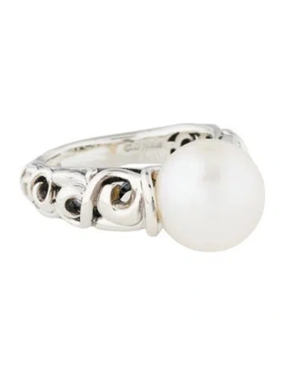 Pre-owned Charles Krypell Pearl Cocktail Ring In Multi
