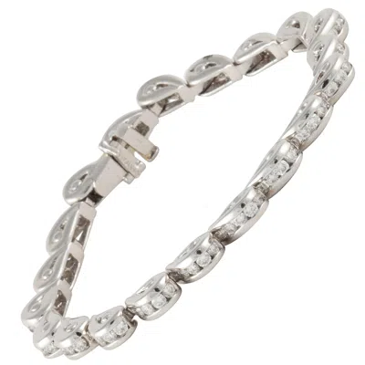 Pre-owned Charles Krypell Platinum Diamond Bracelet, 3.85ct, 21st Century In Multi