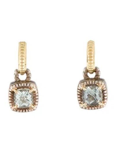 Pre-owned Charles Krypell Prasiolite Drop Earrings In Multi