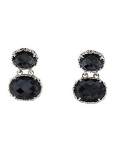 Pre-owned Charles Krypell Quartz Doublet Drop Earrings In Multi