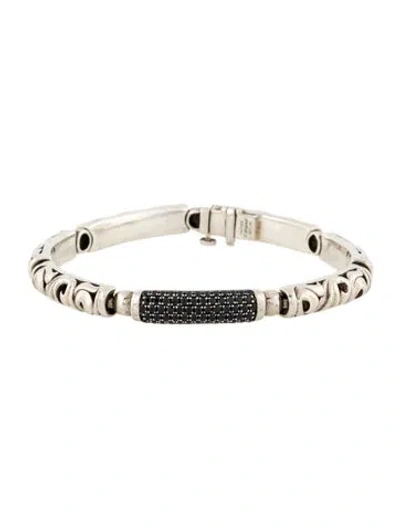 Pre-owned Charles Krypell Sapphire Ivy Black Station Bracelet, 6.75" In Multi