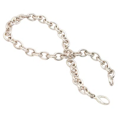 Pre-owned Charles Krypell Sterling Silver Link Chain Necklace In Multi