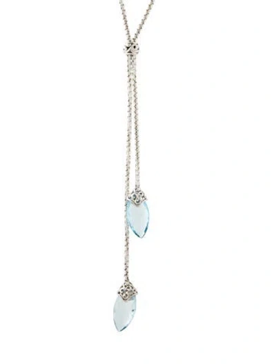 Pre-owned Charles Krypell Topaz Lavalier Necklace, 28.5" In Multi