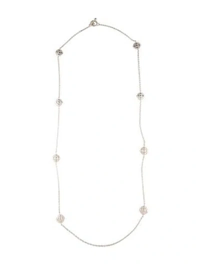 Pre-owned Charles Krypell Tufted Station Necklace, 38" In Multi