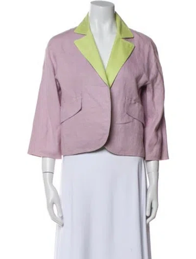 Pre-owned Charles Nolan Linen Evening Jacket In Purple