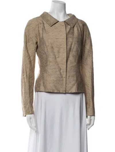 Pre-owned Charles Nolan Patterned Blazer In Brown