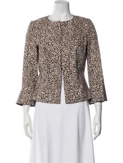 Pre-owned Charles Nolan Printed Evening Jacket In Brown