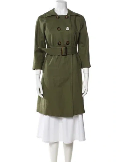 Pre-owned Charles Nolan Trench Coat In Green