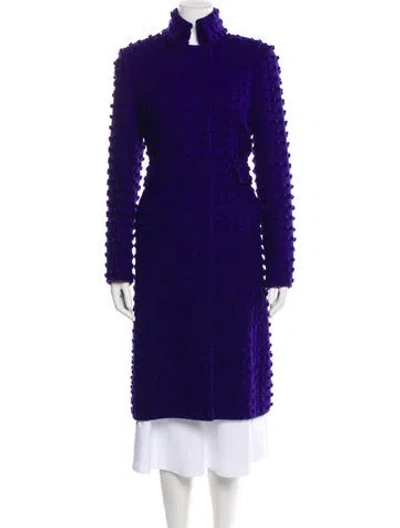 Pre-owned Charles Nolan Wool Coat In Purple