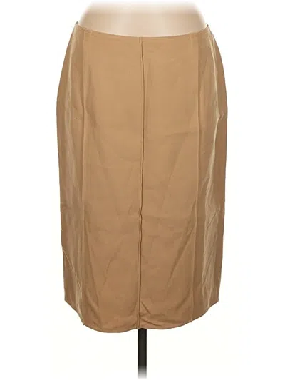 Pre-owned Charles Nolan Wool Skirt In Tan