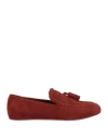 Charles Philip Milano Man Loafers Brick Size 9 Leather In Red