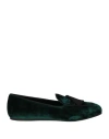 Charles Philip Milano Man Loafers Emerald Green Size 10.5 Textile Fibers In Green