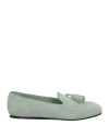 Charles Philip Milano Man Loafers Sage Green Size 9 Leather