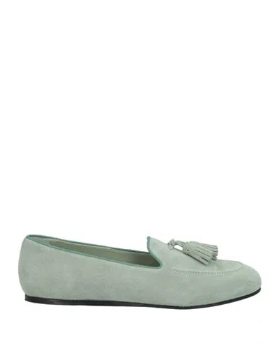 Charles Philip Milano Man Loafers Sage Green Size 9 Leather In Sage Green