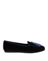 Charles Philip Milano Woman Loafers Black Size 7.5 Textile Fibers In Black