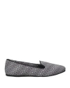 Charles Philip Milano Woman Loafers Black Size 8 Textile Fibers In Black