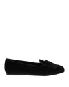 Charles Philip Milano Woman Loafers Black Size 9 Textile Fibers